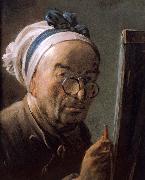 Jean Baptiste Simeon Chardin, Chardin bust self portrait